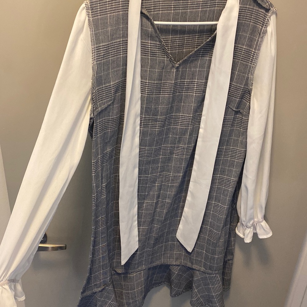 Plaid work dress